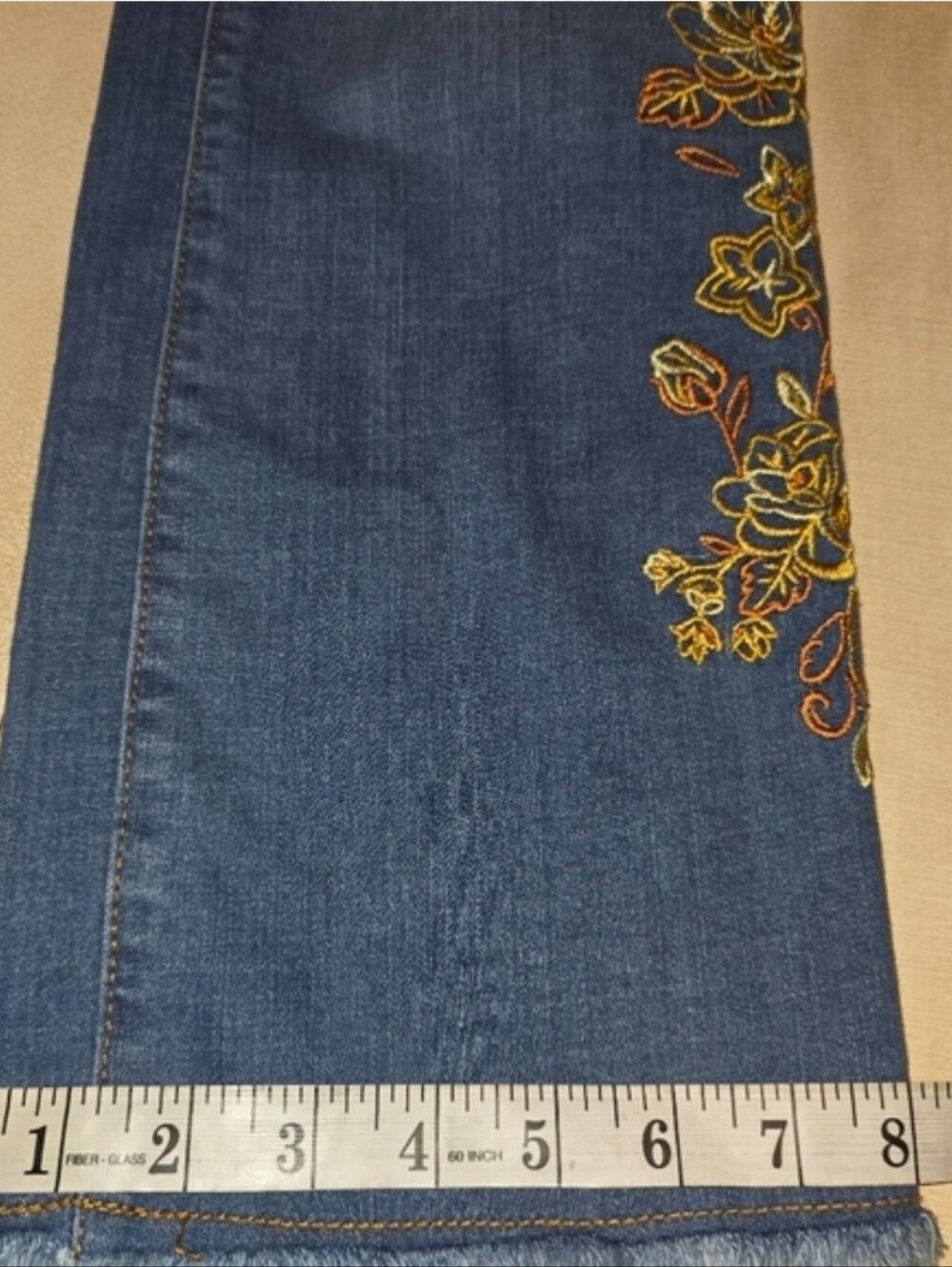 The Pioneer Woman Embroidered Wide Leg Flare Jeans XS - Picture 11 of 12